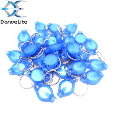 China Plastic Blue Color Plastic Key Chain Lights Mini Key-Chain Lamp Finger Lighting 480nm Blue Light Key Ring Flashlight for sale