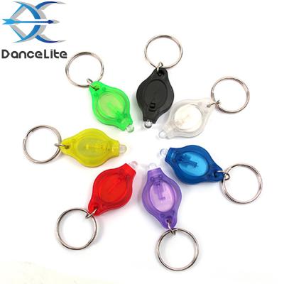 China Promotional Super Colorful Key Chain Ignition Key Chain Finger Light Plastic Finger Flashlights Mini LED Flashlight Key-Chain Plastic Lamp Gift for sale