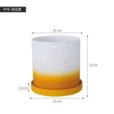 China Wholesale Custom Cheap High Quality Contemporary Garden Pots With Flower Holders Korean Style Pot Home Decor Ceramic Planter for sale