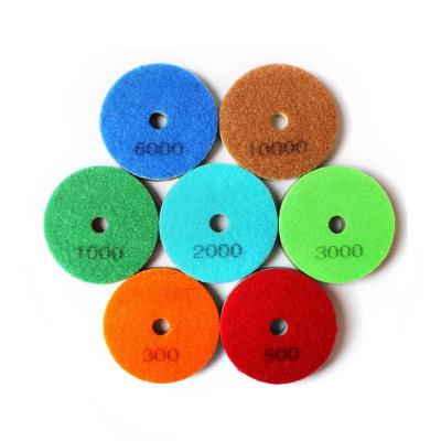 China Diamond Marble Stone Diamond Sponge Polishing Pad 4 Inch Diamond Marble Stone Sponge Polishing Protective Wet Use Pad For Marble for sale