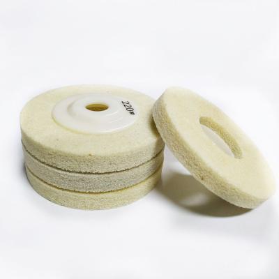 China White Non Woven Abrasives Grinding Wheel Fiber Polishing Wheel For Marble Metal PD-003O for sale