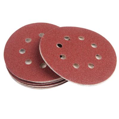 China High Quality Alunimium Oxide Abrasives 5 Inch Red Aluminum Oxide Sanding Disc For Polish for sale