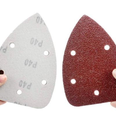 China Mouse Detail 40#80#120#180#240# Sandpaper Red Triangle Sanding Disc for SD-004O Polish for sale