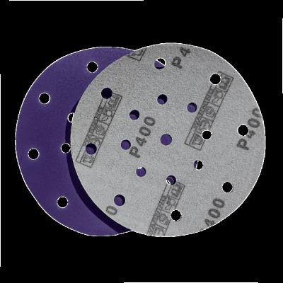 China 5 Inch Backing Silicon Carbide Grinder 5 Inch Automotive Purple Sandpaper SD-002O Sanding Disc for sale