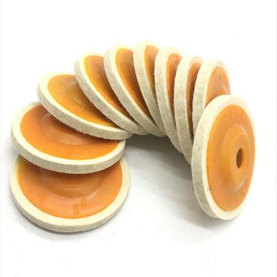 China Wool Felt Wool Felt Polishing Wheel Wholesale 4 Inch Wool Felt Disc For Marble Angle Grinder for sale