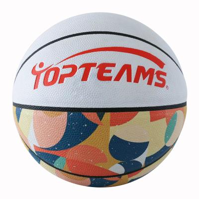 China White Standard Eco - Friendly Official Indoor / Outdoor Size 7 Basketball Training Custom Basketball Wholesale for sale