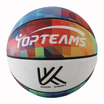 China Wholesale Custom Pro Sports Indoor/Outdoor Advanced Leather Compound Basketball Customize Your Own Logo Basketball for sale