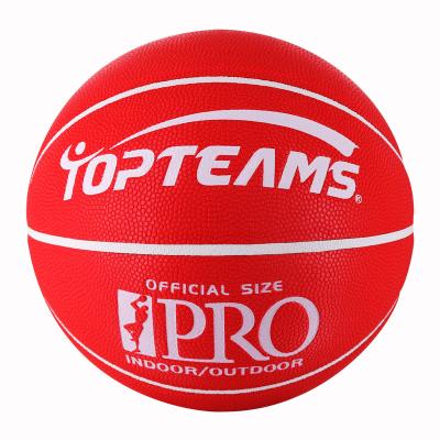 China High Standard Wholesale Indoor/Outdoor Red PU Leather Custom Basketball Customize Your Own Logo Basketballs For Youth for sale