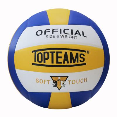 China Colored Volleyball Standard Size Soft Touch PU Volleyball Indoor/Outdoor Good Quality Official Custom Logo Printing for sale