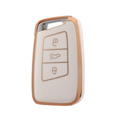 China Soft TPU Plastic Car Key Cover For Volkswagen Car Key Cover Case Holder for sale