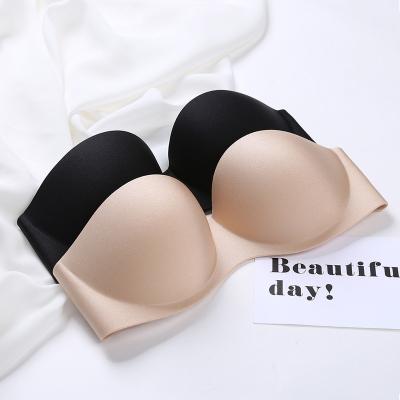 China QUICK DRY In Stock Women's Big Bust Lift Strapless Sexy Seamless Invisible Cup Support Tube Bra With Underwire for sale