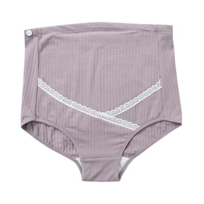 China 2021 Pregnant Women Antibacterial Custom Cotton High Waist Labels Plus Size Panties Adjustable Maternity Underwear for sale