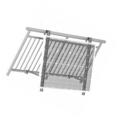 China Aluminum Alloy/Stainless Steel Adjustable Angle Fencing Installation Balcony Solar Panel Support Railing Frames For Solar Mounting System for sale