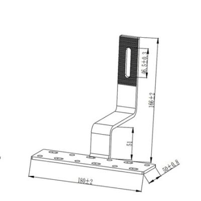 China Stainless Steel Solar Flat Tile Components Brackets Solar Roofing Hook For Tilt Ground Mount Solar Ground Mount System for sale