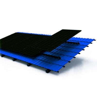 China Europe Quick Warehouse Solar Mounted Installation Bracket Ground Rack Solar Black Tile Ground Mount System for sale