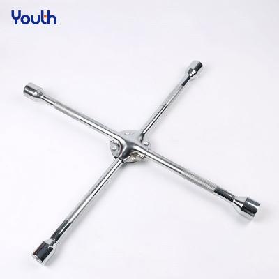 China High Carbon Steel Automatic Cross Change Tool Tire Wrench Tire Socket Wrench Removable YOUTH Telescopic Wrench for sale