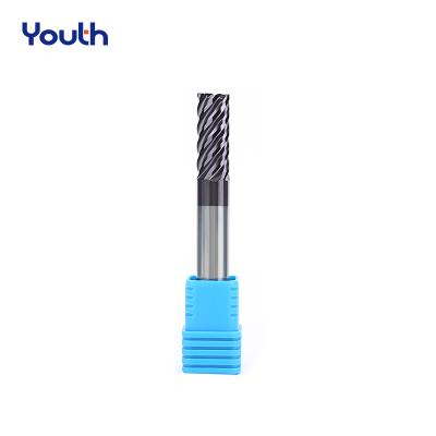 China Carbide Youth Fresa Tungsten Carbide 6 Teeth Milling Cutter For Metal CNC Finish Steel Milling Machine for sale