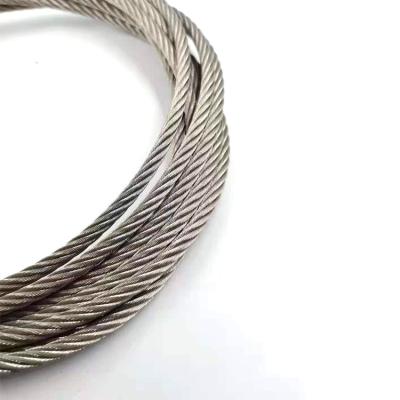 China Steel rope ss304 10mm steel wire 7x19 rope 12mm stainless steel cable hangingwire wire rope used for sale