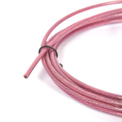 China Widely Direct Selling Plastic Coated 7x19 1.2mm Steel Wire Rope Sling Jump Rope Fittings for sale