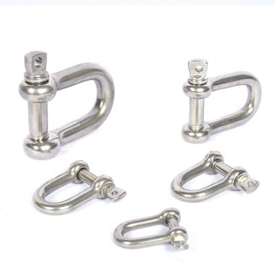 China European Type High Quality M8 Heavy Industry Polished Screw Pin Forged Hot Forged D Shackle for sale