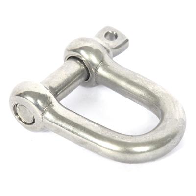 China European Type High Quality M14 Heavy Industry Polished Screw Pin Forged Hot Forged D Shackle for sale