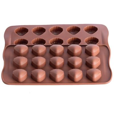 China Disposable 15 Cavity Sea Shell Shaped Cake Mold Silicone Chocolate Mold for sale