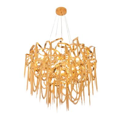 China Contemporary Customized Tassels Chandelier Pendant Light For Hotel Lobby Creative Chandelier For Villa Living Room for sale