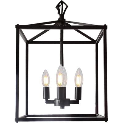 China Rustic Retro Black 4-Light Farmhouse Chandelier Light Fixture Adjustable Height For Dining Room Kitchen Island Hallway Foyer for sale