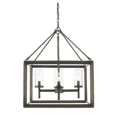 China Customization Industrial Industrial High Quality Home Decor Style Square Pendant Lamp for sale