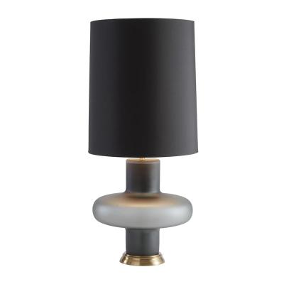 China Modern New Design E26/E27 Modern Antique Brass Marble Table Lamp Dining Bedroom Near Lighting Glossy Black Finished for sale