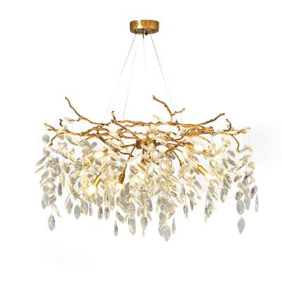 China Modern Modern Crystal Chandelier Lamp For Bedroom Ceiling Nordic Lamp Decorative Pendant Light For Villa for sale