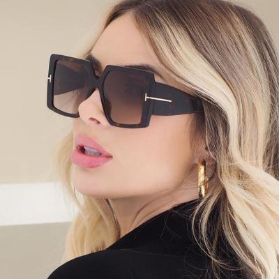 China Oversized Sunglasses 2021 New Square Women's Shades Women Unisex Trendy Retro Fashion Sun Glasses UV400 Sunglasses for sale