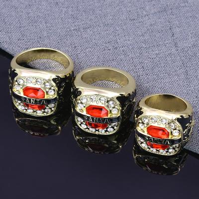 China Custom Custom Logo Sport Gold Engraved High Quality Soccer Champions Rings Fashion For Men National Championship Rings for sale