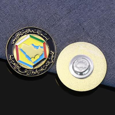 China Custom China GCC Logo For Souvenir Metal Lapel Pin Badge With Magnet for sale