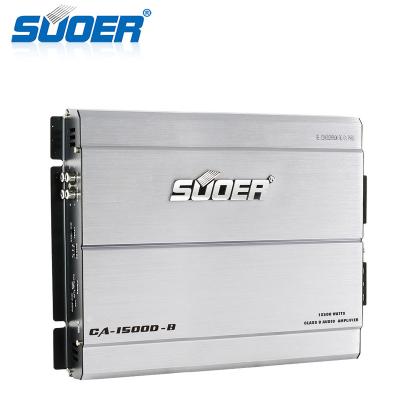 China Amplifier Suoer CA-1500D-B 12V Class D Mono Block Amp Digital Car Power Amplifiers One Channel Monoblock Car Audio Amplifier for sale