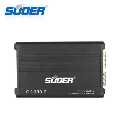 China Amplifier Suoer CK-300.2 Trend Product 2 Channel New Car Amplifiers Class D 3000w Car Power Amplifier for sale