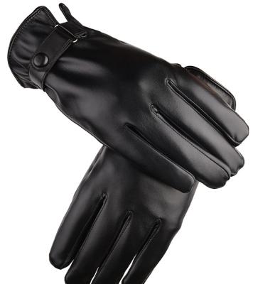 China New winter windproof leather gloves for men for sale