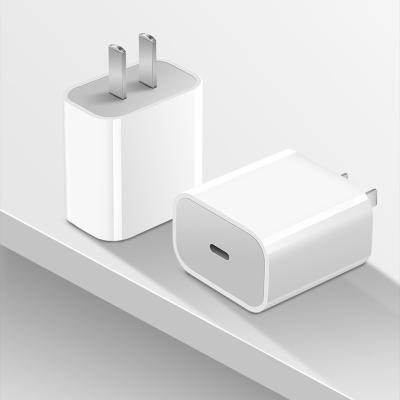 China 2021 Hot Sale 20WType C Mobile Phone PD Charger USB-C Fast Power Adapter Wall Charger For Iphone 13 Charger for sale