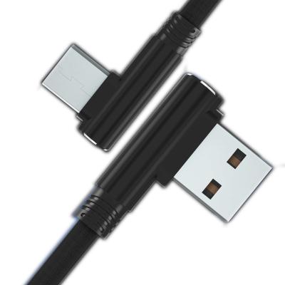 China Shenzhen Factory Fast Charging Cable 1m USB To 90 Degree Micro USB OEM Led Bend Data USB Fast Charging Cable for sale