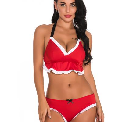 China Christmas sexy women's temptations wholesale silk uniform sexy underwear costumes stage ice game lingeries clothing for sale