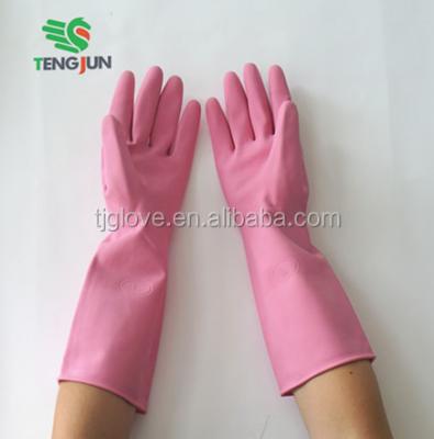 China Extra Long Sleeve Household Rubber Latex Cleaning Gloves for sale