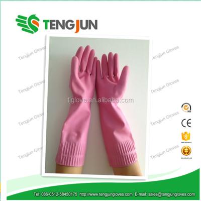 China Extra Long Household Cleaning Kitchen Washing Latex Cleaning Gloves for sale