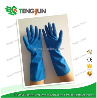 China Waterproof Cleaning Dish Washing Extra Long Cuff Household Rubber Gloves for sale