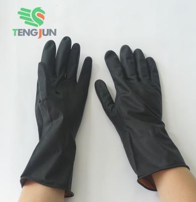 China Flexible Superior Black Latex Industrial Gloves Work Heavy Duty Gloves Latex Gloves for sale