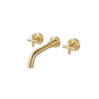 China Brass Hidden Faucet Wall Mounted Hot Metered Cold Water Taps Factory Price Modern Design for sale