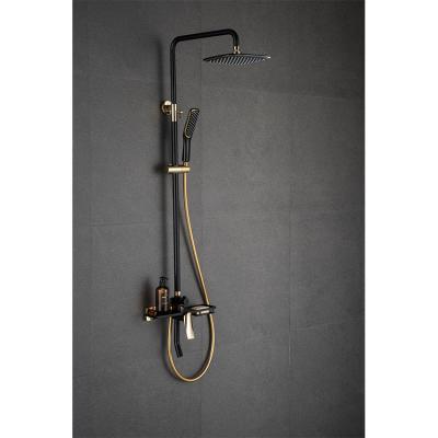 China With 3 Function Wall Mounted Modern Style Hot Selling Slide Bar Bathroom Shower Brass Faucet for sale