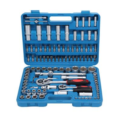 China HF2021Factory Price 108pcs Steel Socket Set Screwdriver Bit Rachet Driver 1/2" 1/4" Tool kit for sale