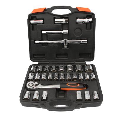 China HF2021China Construction Site Steel Socket Set Tools Socket Wrench Tool Kit Total 32pcs 1/2' Drive; ' socket set for sale