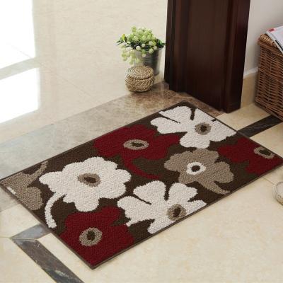 China Customized Red Classic Door Mats Factory Supply Plush Dust Proof Easy Clean Cheap Washable for sale