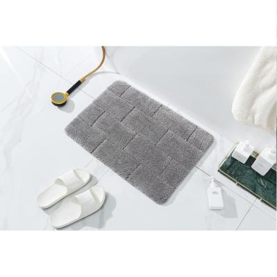 China Mats Soft Fuzzy Absorbent Microfiber Washable Cheap Price Non Slip Bathroom Floor Cover Comfortable Bath Mat for sale